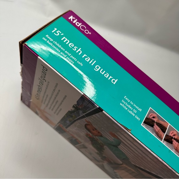 KidCo S305 15-Feet Stretchy See-Through Mesh Protective Railing Guard, White - Picture 3 of 6